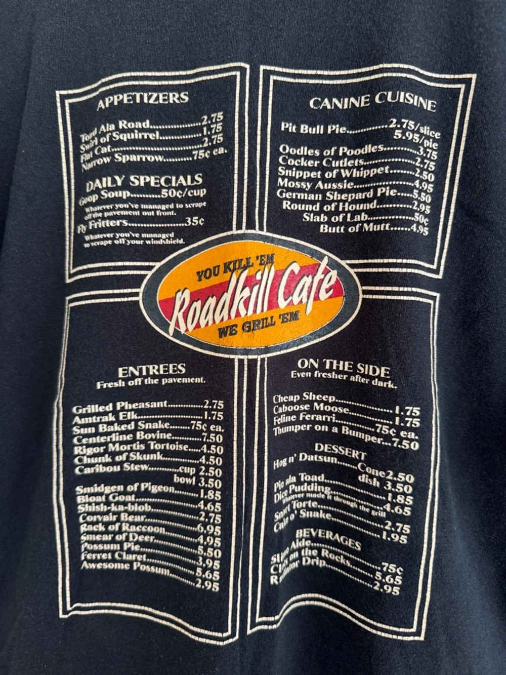 Vintage 90s Roadkill Cafe Alaska T-shirt size L - Picture 2 of 3